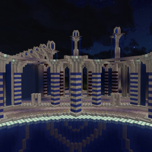 1/4 der Säulen und Wände sind fertig.