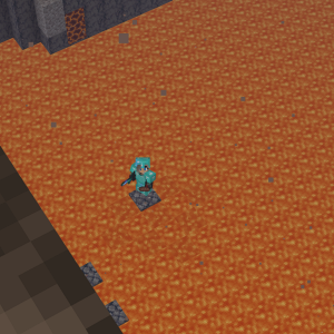 Es gibt nur eine Person auf dem Server, die dort ohne Blöcke oder Elytra enden könnte