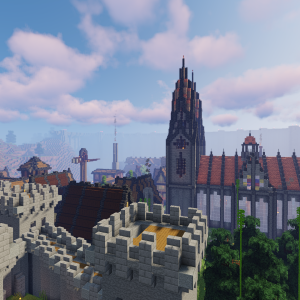 View on the City Cathedral from the Castlewalls