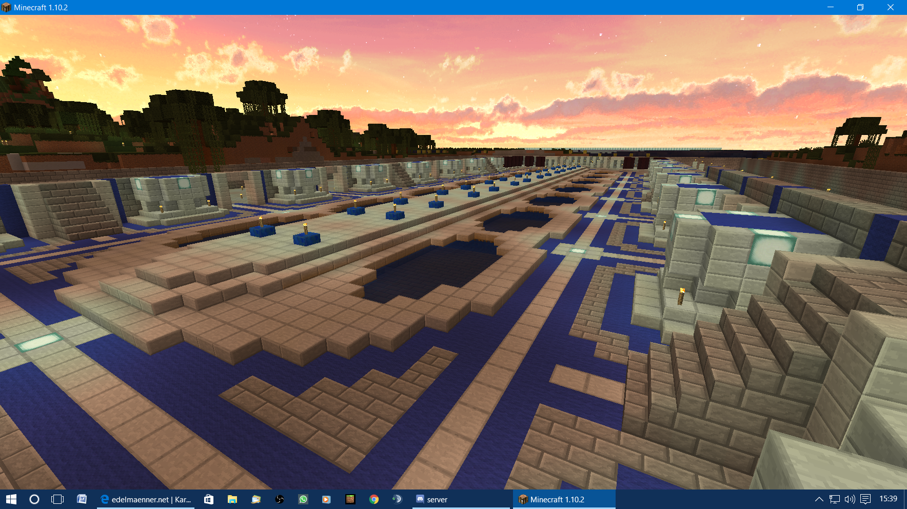 Anfang des vorderen Bereiches des Tempels.