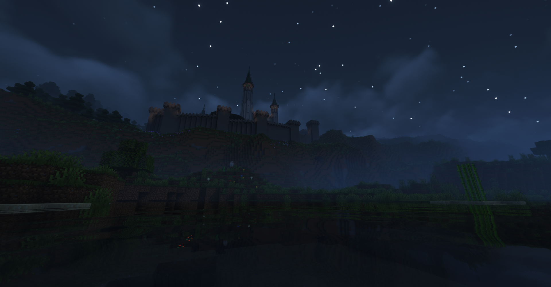 Castle Edurus Western Wall by Night