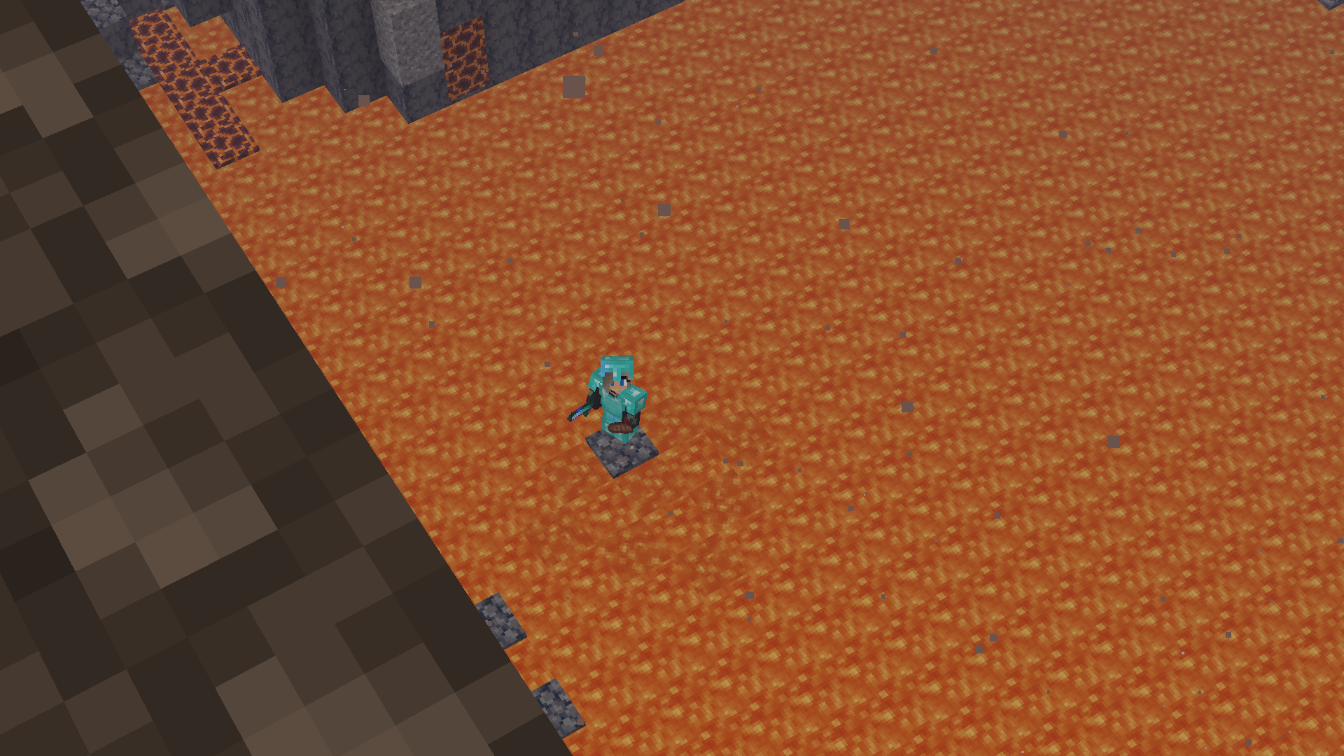 Es gibt nur eine Person auf dem Server, die dort ohne Blöcke oder Elytra enden könnte