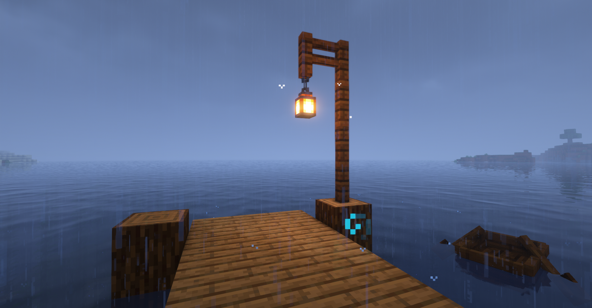 Fishing Hut Pier By Rain