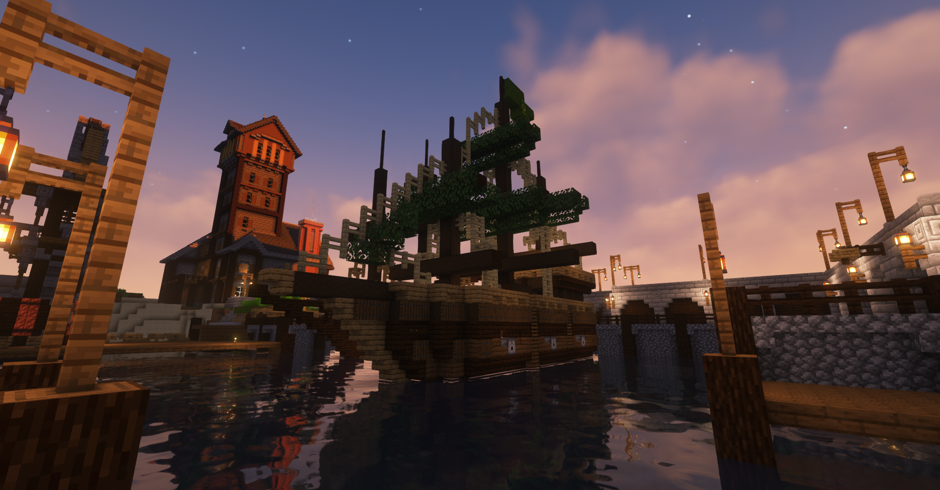 The H.D.M. Viridi in the port of Edurus