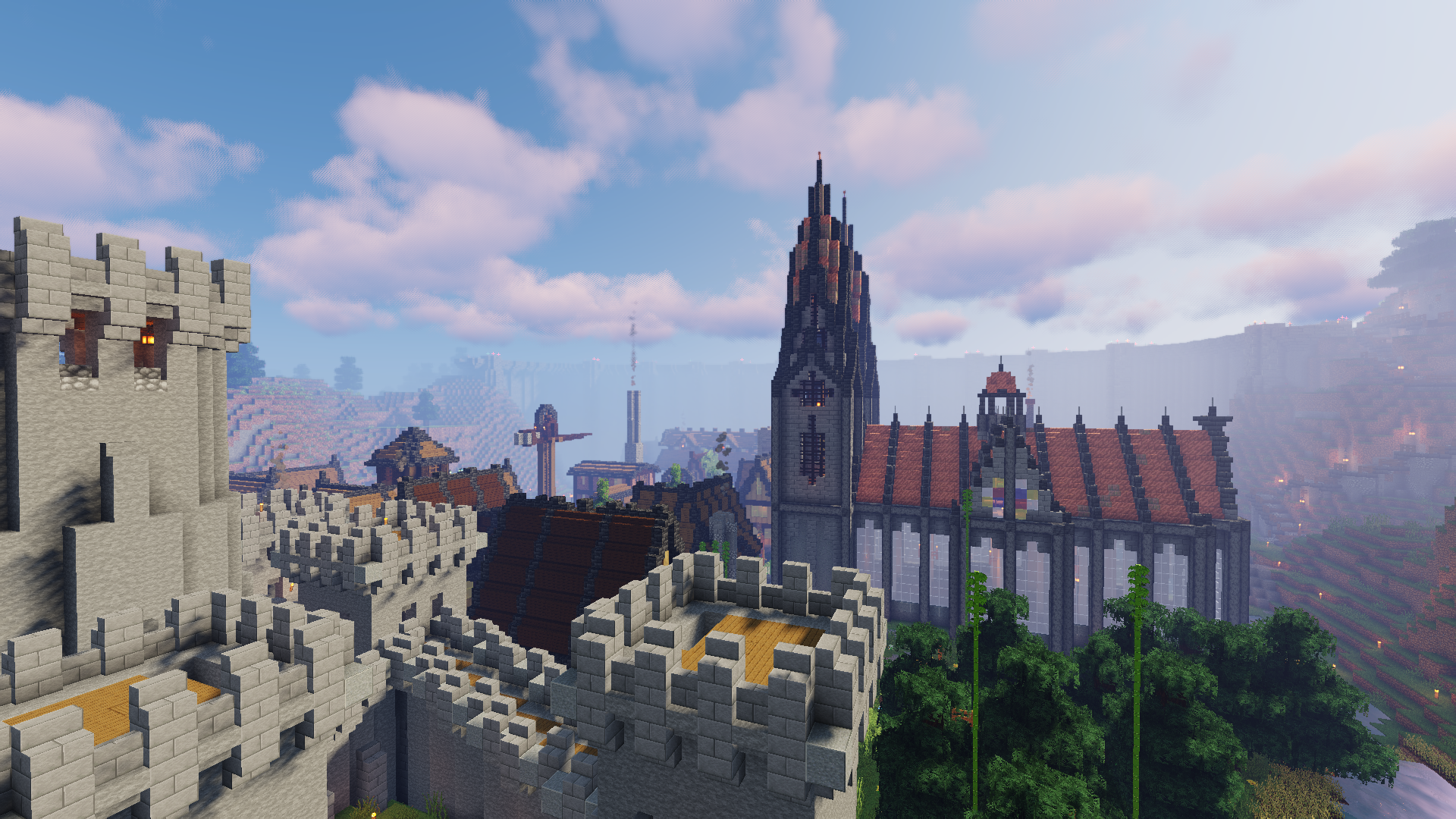 View on the City Cathedral from the Castlewalls